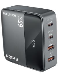 Fulltech 65W 4in1 Gan Masaüstü Hızlı Şarj Cihazı | 2 USB + 2 Type-C Pd Qc 3.0 LCD Ekranlı FC55 - 2